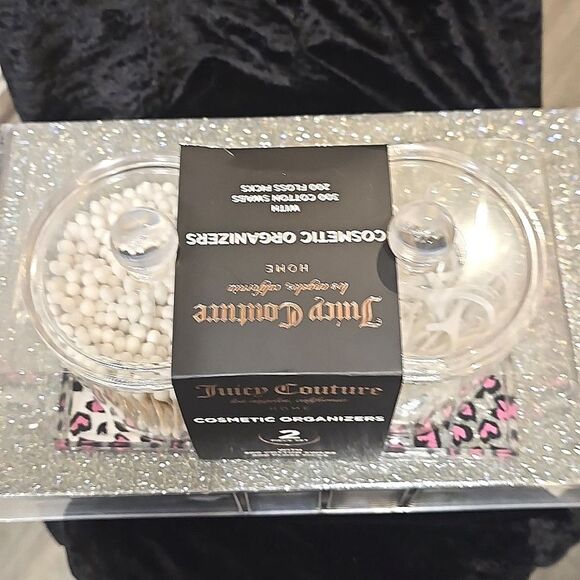Juicy Couture Home Leopord Hearts Acrylic Cosmetic Organizers 2-PC Set - Picture 7 of 8